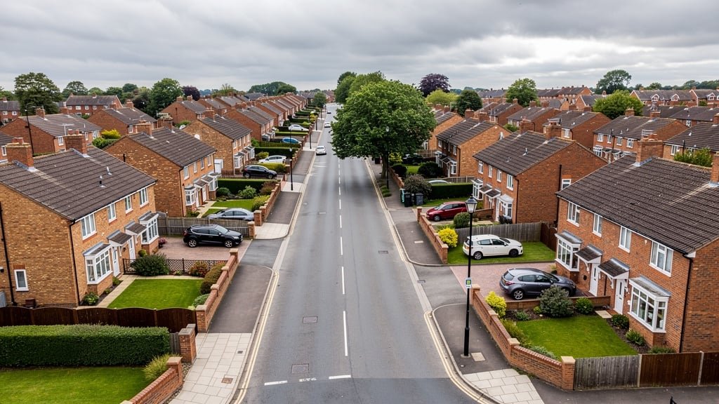 Aerial view of Cannock, Staffordshire — the home base of Cannock Surveyors